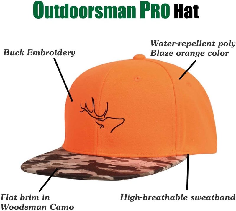 EDTREK Performance Outdoorsman Snapback Truck Hat with Flat Brim - Unique Animal Embroidery - Image 3
